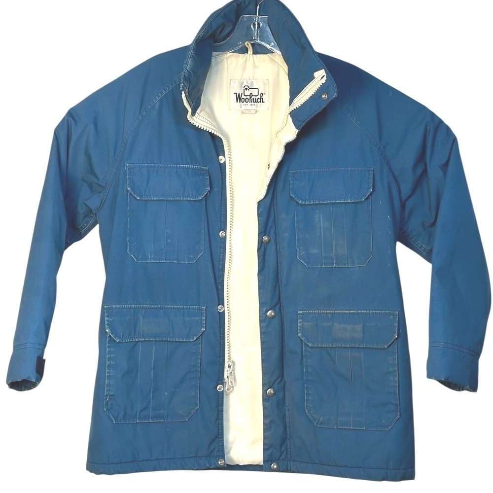 Vintage Woolrich Mountain Parka Field Jacket USA Made Distressed Repair Men's M‎